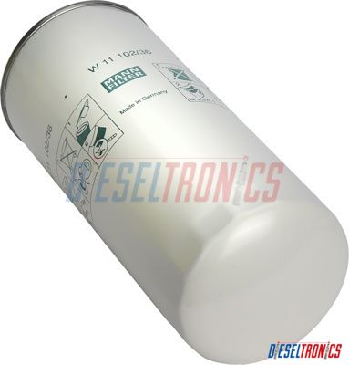 Mack E7, MP7, MP8, MP10 Mann Filter New Oil Filter  Part #  W11102/36
